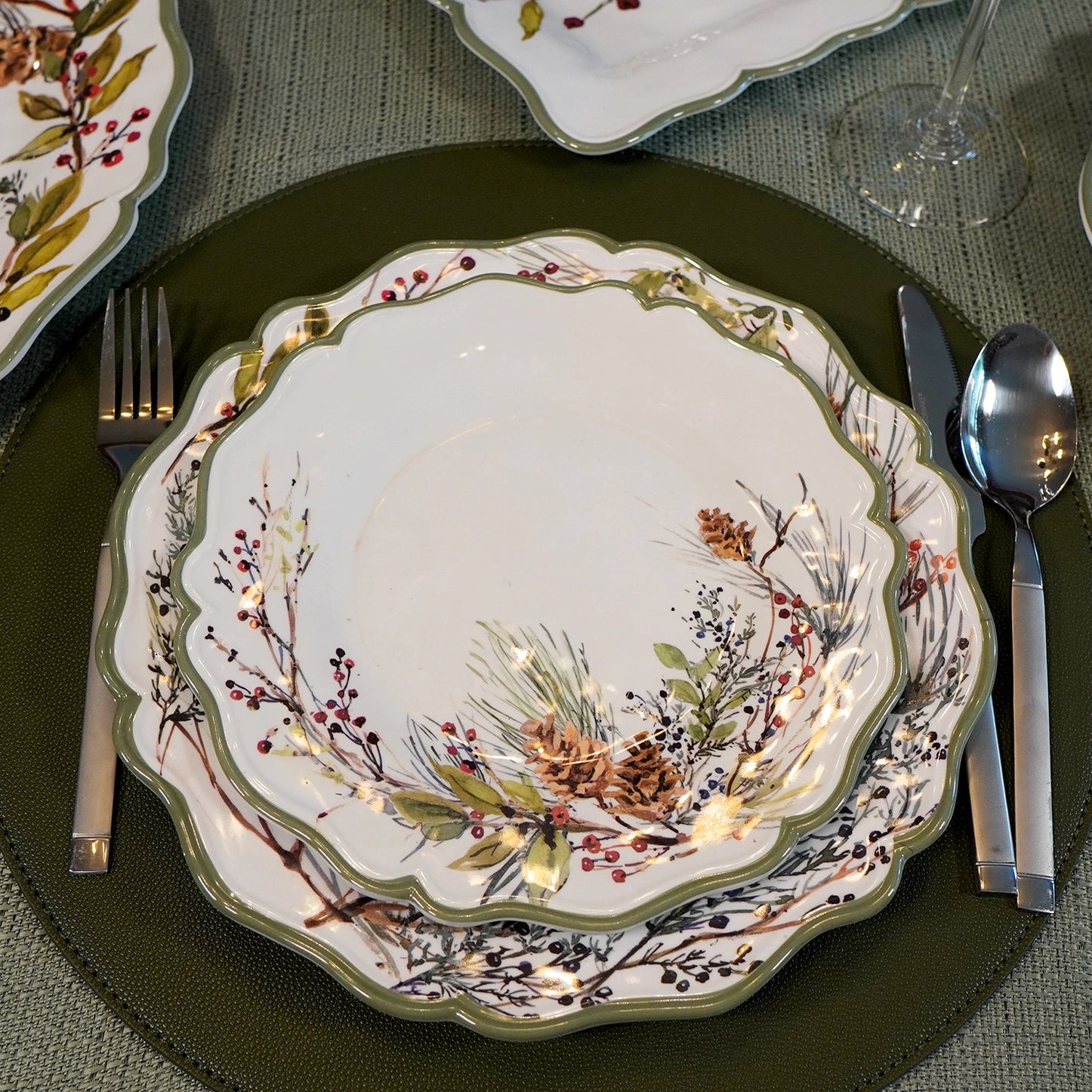 Winter’s Forest Melamine Plates - Set of 4
