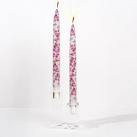 Pink Cherry Blossom Decorative Taper Candles – Set of 2