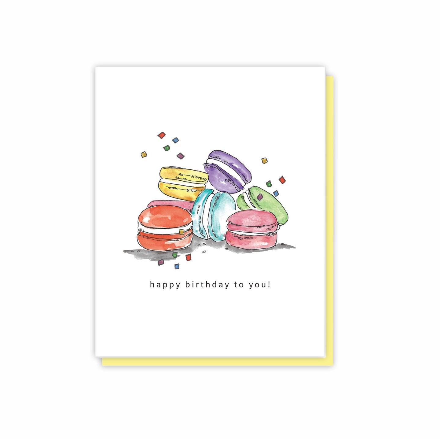 Joyeux Anniversaire Macaron Card