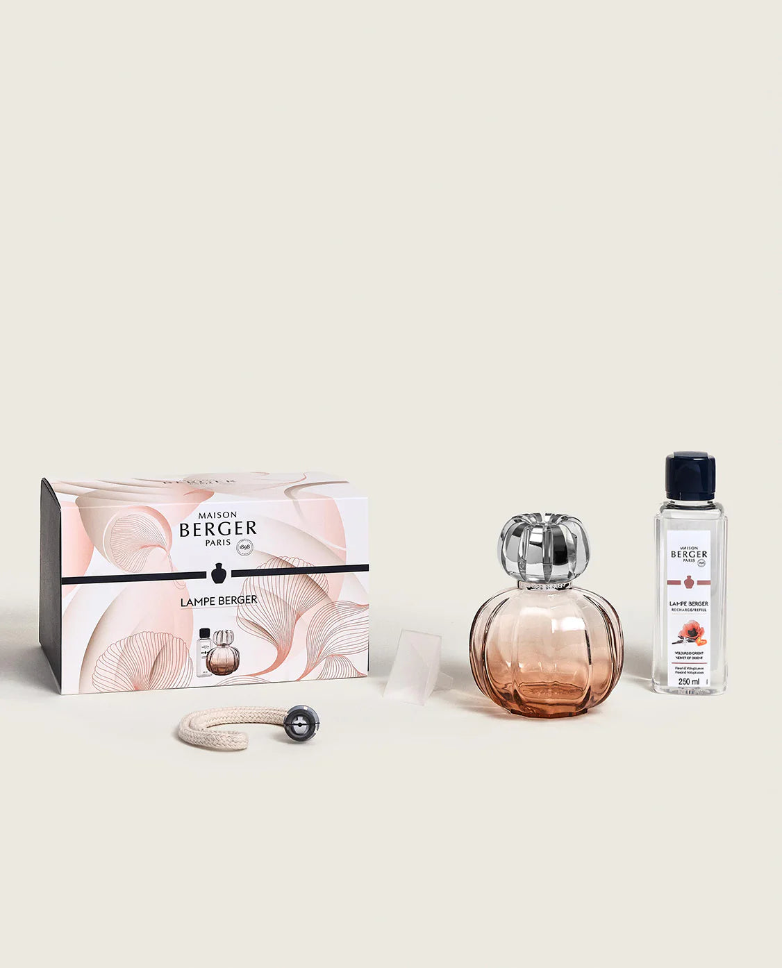 Maison Berger Corali Coral Fragrance Lamp Gift Set with Velvet of Orient