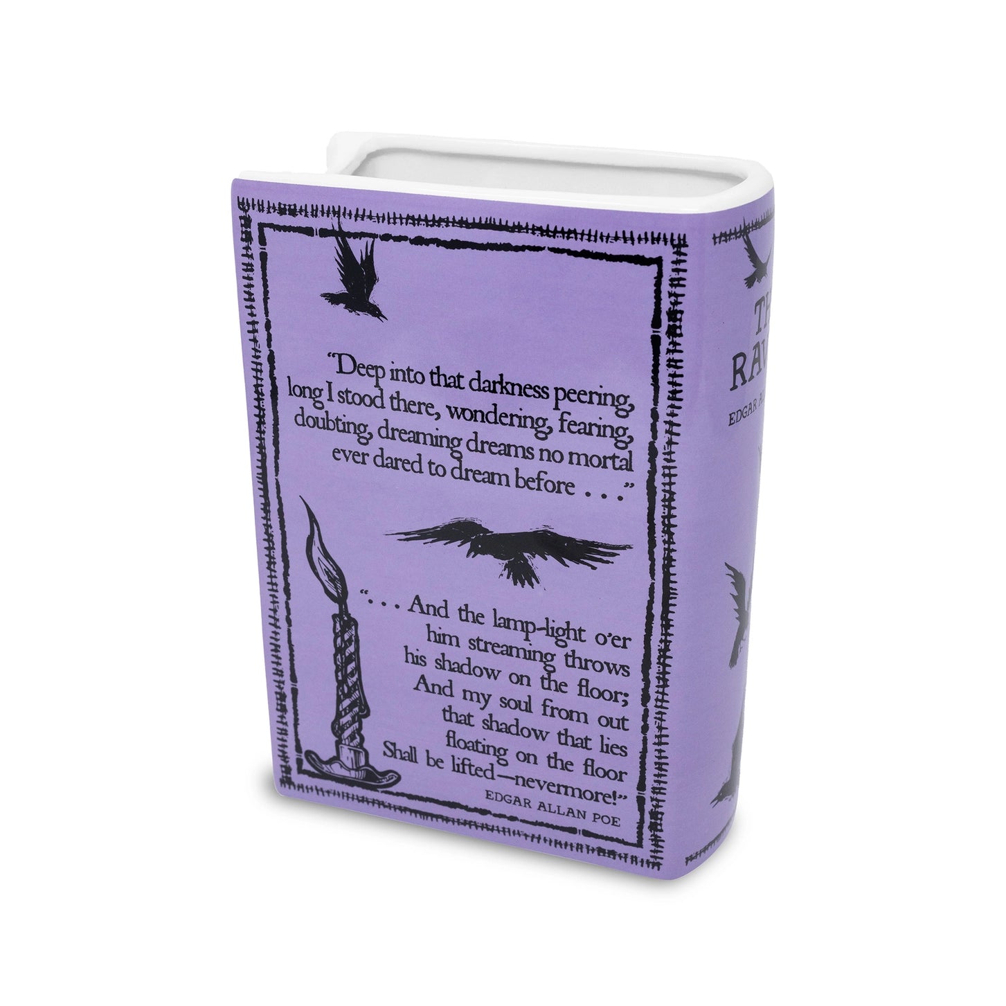 The Raven Large Ceramic Book Vase