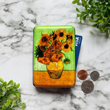 Van Gogh Sunflowers RFID Blocking Armored Wallet Card Holder