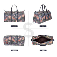 William Morris Strawberry Thief Blue Tapestry Duffel Bag – Large Weekend Holdall
