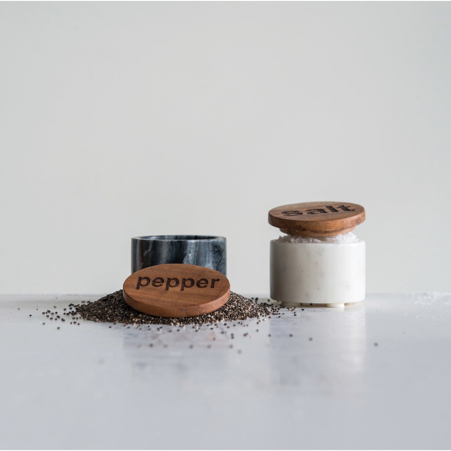 The Bistro Marble Salt & Pepper Set