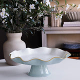 Beatriz Ball ENCANTO Carola Slate & White Pedestal Cake Stand