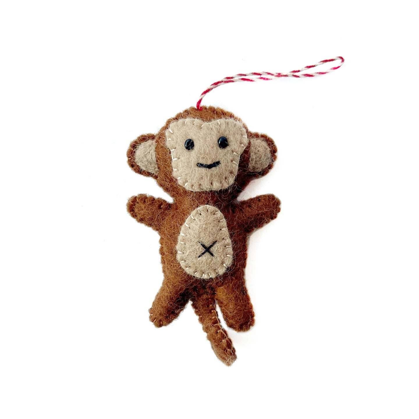 Cheeky Monkey Felt Ornament