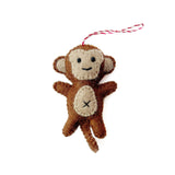Cheeky Monkey Felt Ornament