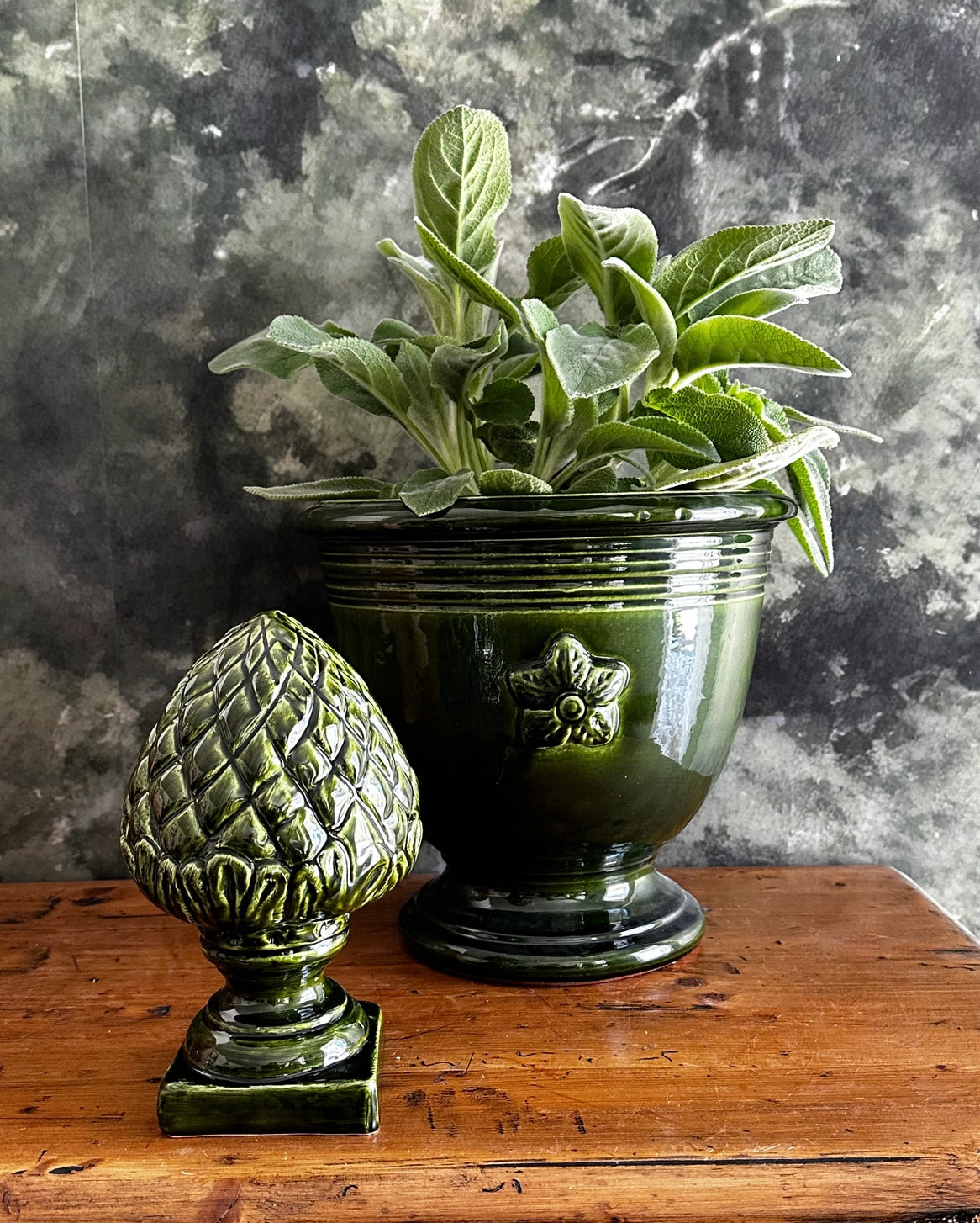 Handmade Italian Provence Glazed Terracotta Planter