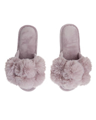 Lavande Luxe Pom Slides
