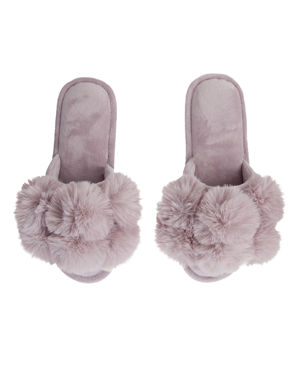 Lavande Luxe Pom Slides