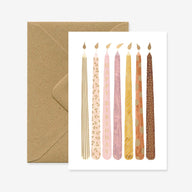 Gold Foil Birthday Candles Greeting Card