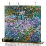 Flatyz Claude Monet Irises in Monet's Garden Art Candle with Metal Stand | Handcrafted Decorative Candle
