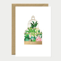 Merci Greenhouse Thank You Greeting Card | Gold Foil Botanical Thank You Card