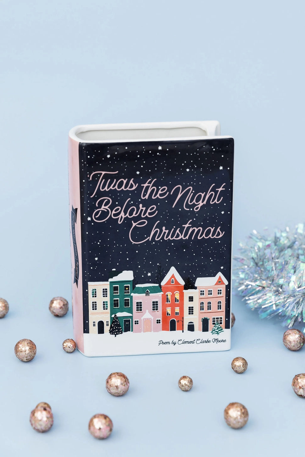 ’Twas the Night Before Christmas Ceramic Book Vase