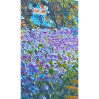 Flatyz Claude Monet Irises in Monet's Garden Art Candle with Metal Stand | Handcrafted Decorative Candle