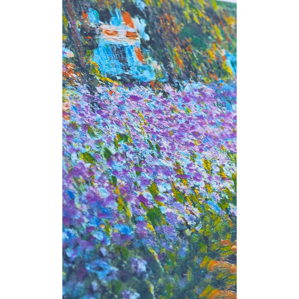 Flatyz Claude Monet Irises in Monet's Garden Art Candle with Metal Stand | Handcrafted Decorative Candle