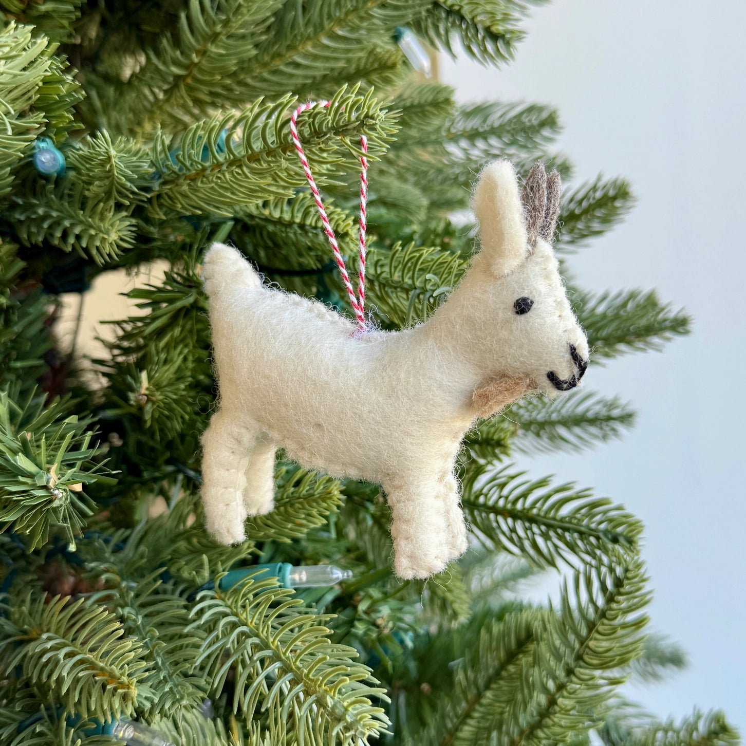 Cozy Alpine Goat Ornament