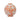 Orange and white chinoiserie ceramic globe vase with floral pattern, 12 inch decorative ginger jar style accent vase
