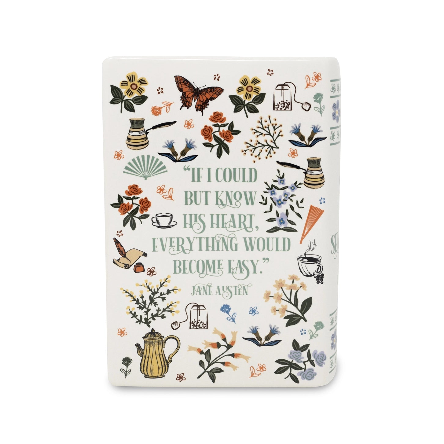 Sense and Sensibility Ceramic Book Vase