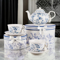 "Jardin Bleu" Bone China Teapot in Gift Box