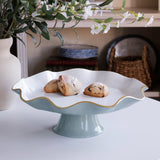 Beatriz Ball ENCANTO Carola Slate & White Pedestal Cake Stand