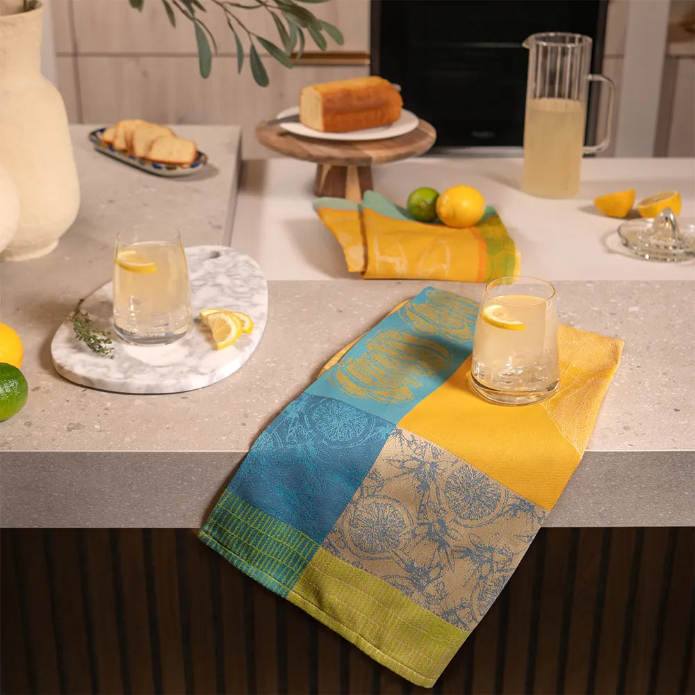 Garnier Thiebaut | Filet de Citrons Soleil Jacquard Kitchen Towel