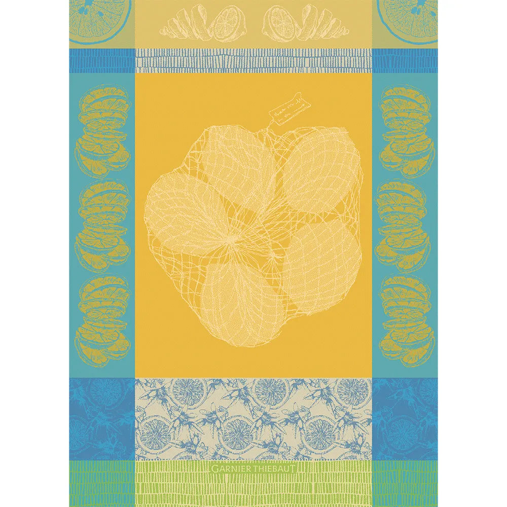 Garnier Thiebaut | Filet de Citrons Soleil Jacquard Kitchen Towel
