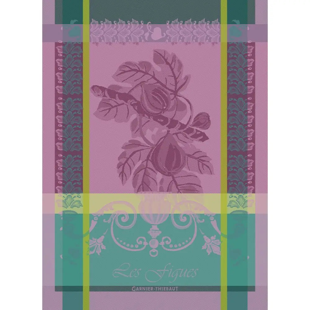 Garnier Thiebaut | Les Figues Purple Jacquard Kitchen Towel