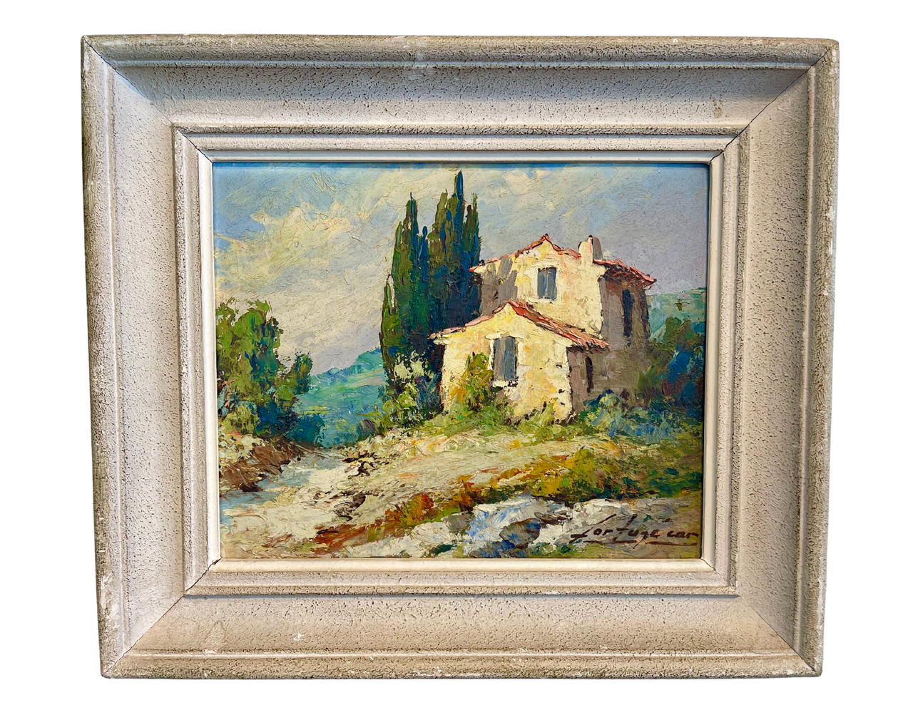 "Maison en Provence" Vintage Oil Painting