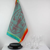 Garnier Thiebaut | Marée Basse Lagon Jacquard Kitchen Towel