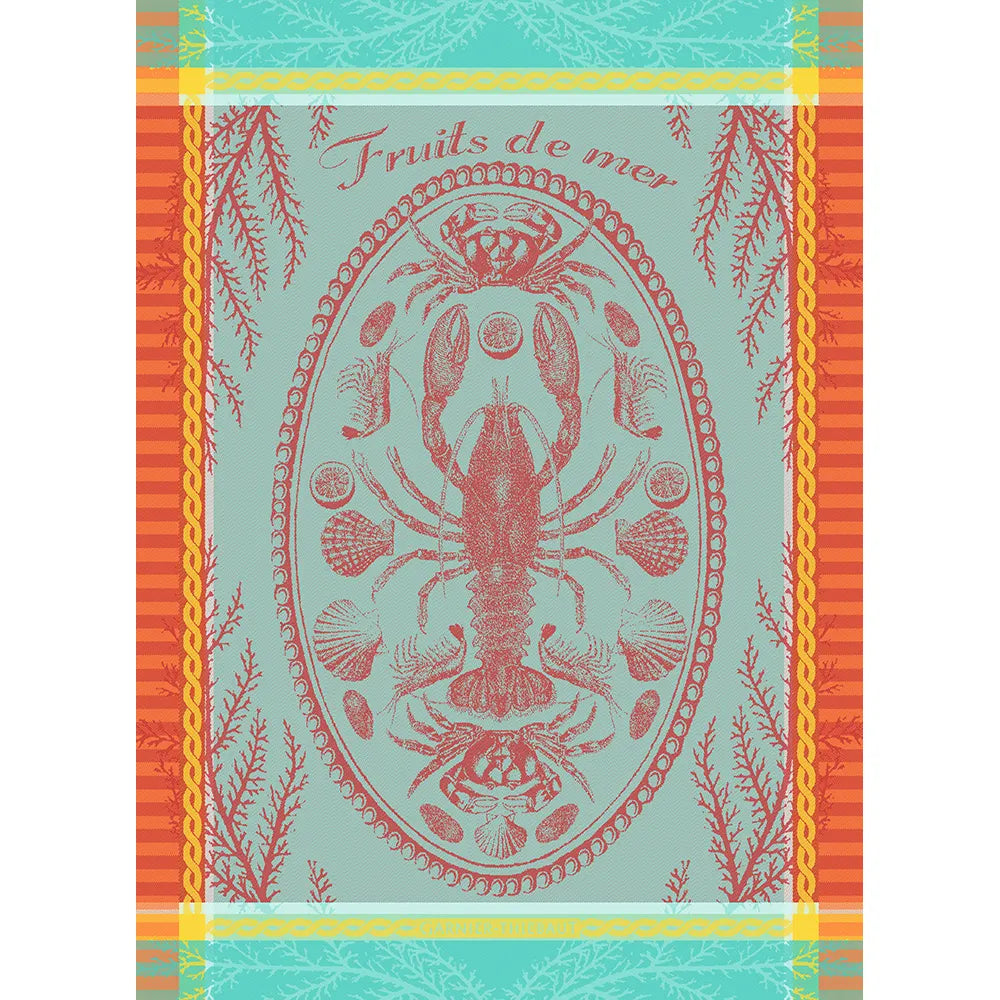 Garnier Thiebaut | Marée Basse Lagon Jacquard Kitchen Towel