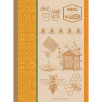 Garnier Thiebaut | Miel et Abeilles Ocre Jacquard Kitchen Towel