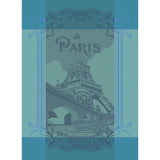 Garnier Thiebaut | Paris Seine Turquoise Jacquard Kitchen Towel