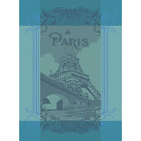 Garnier Thiebaut | Paris Seine Turquoise Jacquard Kitchen Towel