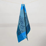 Garnier Thiebaut | Paris Seine Turquoise Jacquard Kitchen Towel