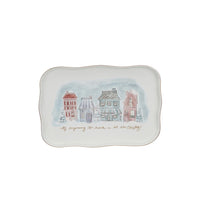 Village Christmas Stoneware Platter