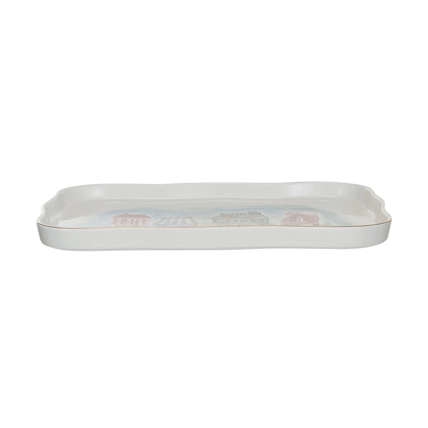 Village Christmas Stoneware Platter